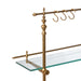 Park Hill Collection Southern Classic White Marble and Brass Bistro Rack EAW26057