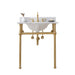 Water Creation Embassy Embassy 30 Inch Wide Single Wash Stand, P-Trap, and Counter Top with Basin included in Satin Gold Finish EB30C-0600