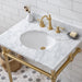 Water Creation Embassy Embassy 30 Inch Wide Single Wash Stand, P-Trap, and Counter Top with Basin included in Satin Gold Finish EB30C-0600