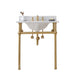 Water Creation Embassy Embassy 30 Inch Wide Single Wash Stand, P-Trap, Counter Top with Basin, and F2-0013 Faucet included in Satin Gold Finish EB30D-0613