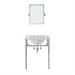 Water Creation Embassy Embassy 30 Inch Wide Single Wash Stand, P-Trap, Counter Top with Basin, F2-0009 Faucet and Mirror included in Chrome Finish EB30E-0109