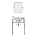 Water Creation Embassy Embassy 30 Inch Wide Single Wash Stand, P-Trap, Counter Top with Basin, F2-0013 Faucet and Mirror included in Chrome Finish EB30E-0113