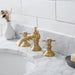 Water Creation Embassy Embassy 30 Inch Wide Single Wash Stand, P-Trap, Counter Top with Basin, F2-0013 Faucet and Mirror included in Satin Gold Finish EB30E-0613