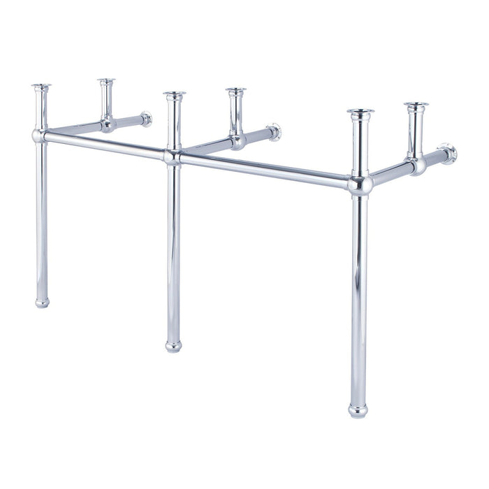 Water Creation Embassy Embassy 60 Inch Wide Double Wash Stand Only in Chrome Finish EB60A-0100