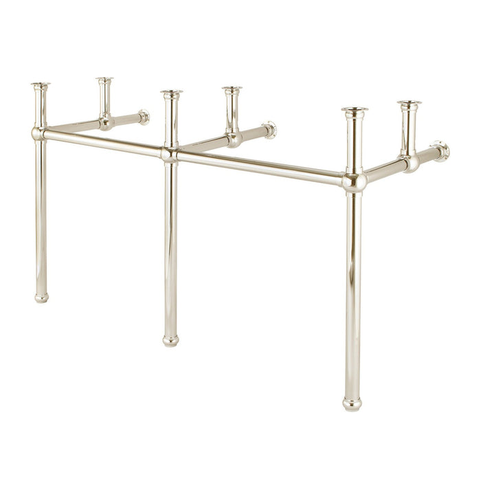 Water Creation Embassy Embassy 60 Inch Wide Double Wash Stand and P-Trap included in Polished Nickel PVD Finish EB60B-0500