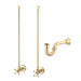 Water Creation Embassy Embassy 60 Inch Wide Double Wash Stand and P-Trap included in Satin Gold Finish EB60B-0600