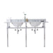 Water Creation Embassy Embassy 60 Inch Wide Double Wash Stand, P-Trap, and Counter Top with Basin included in Chrome Finish EB60C-0100