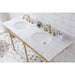 Water Creation Embassy Embassy 60 Inch Wide Double Wash Stand, P-Trap, and Counter Top with Basin included in Satin Gold Finish EB60C-0600