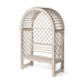 Park Hill Collections Garden Floral Iron Garden Trellis with Bench Storage Display Prop EDX20205