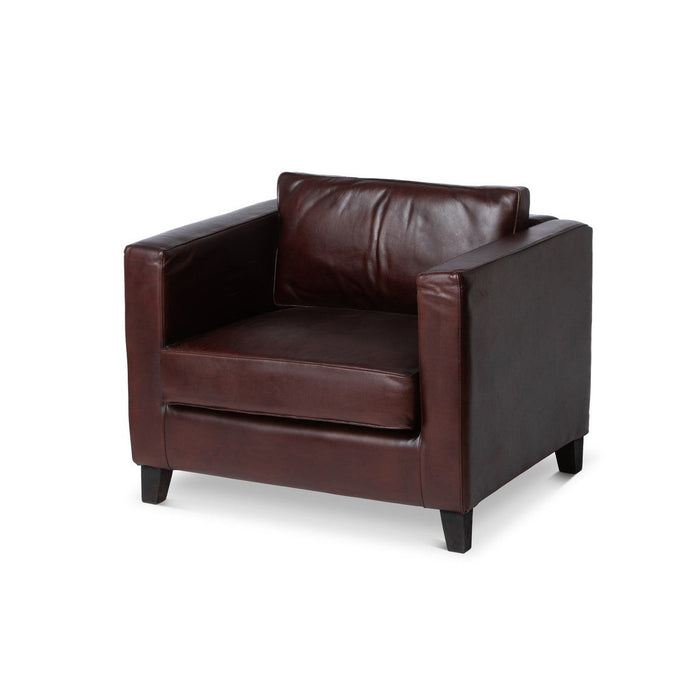 Park Hill Collections Urban Living Kendall Square Backed Vegan Leather Chair EFS26010