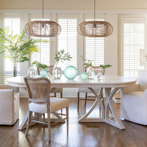 Park Hill Collections Coastal Cottage Delray Oval Dining Table EFT20117