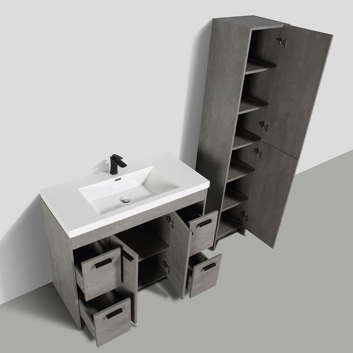 Eviva Lugano 42" Modern Bathroom Vanity with White Integrated Acrylic Sink