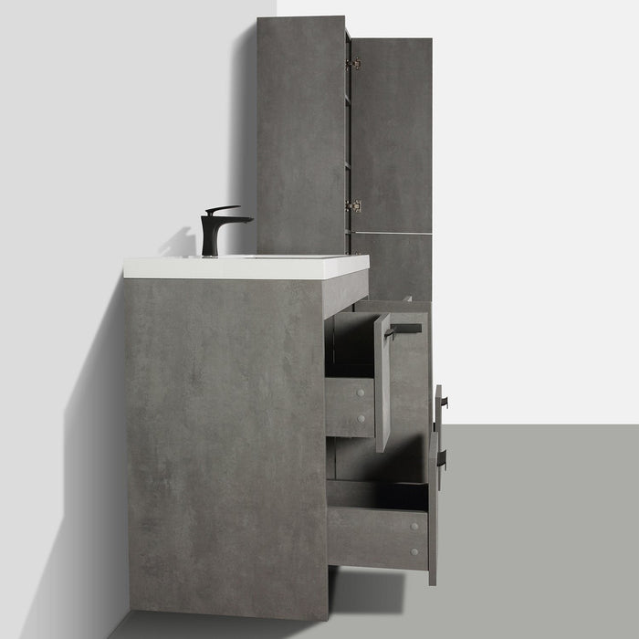 Eviva Lugano 42" Modern Bathroom Vanity with White Integrated Acrylic Sink