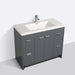 Eviva Lugano 42" Modern Bathroom Vanity in Gray or White Finish with White Integrated Acrylic Top