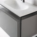 Eviva Modena 32 in. Wall Mounted Teal Bathroom Vanity with White Integrated Solid Surface Countertop