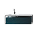 Eviva Modena 51 in. Wall Mounted Teal Bathroom Vanity with White Integrated Solid Surface Countertop