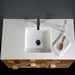 Eviva Mosaic 33 in. Wall Mounted Oak Bathroom Vanity with White Integrated Solid Surface Countertop
