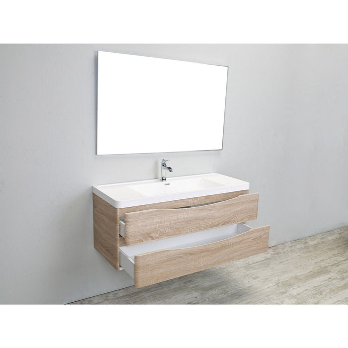 Eviva Smile 48" Modern Bathroom Vanity Set with Integrated White Acrylic Single Sink Wall Mount