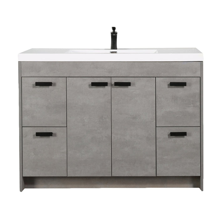 Eviva Lugano 48" Modern Bathroom Vanity with White Integrated Acrylic Sink