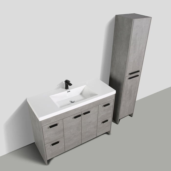 Eviva Lugano 48" Modern Bathroom Vanity with White Integrated Acrylic Sink