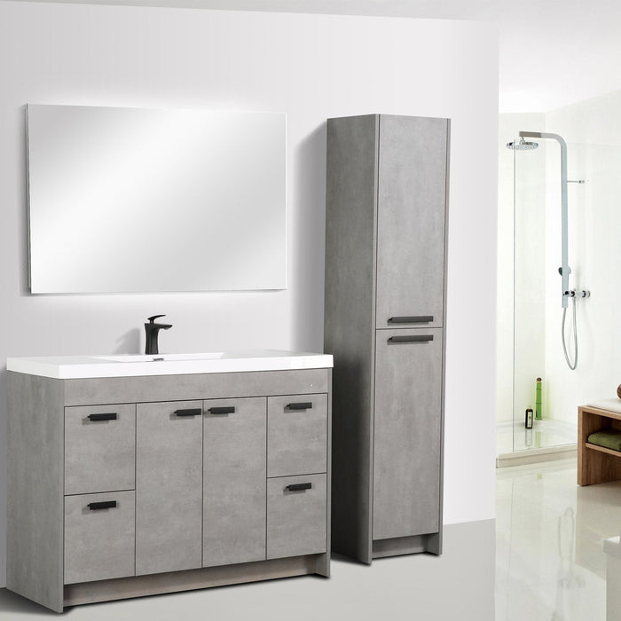 Eviva Lugano 48" Modern Bathroom Vanity with White Integrated Acrylic Sink