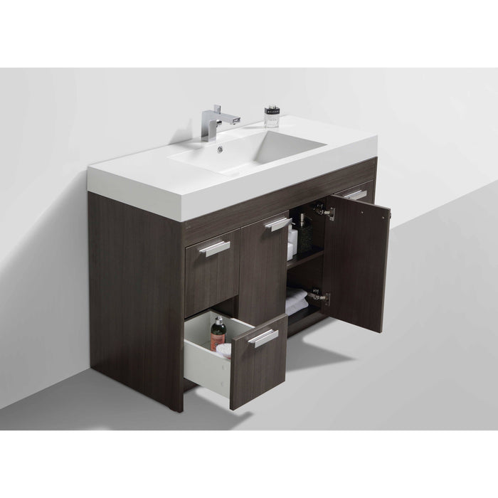 Eviva Lugano 48" Modern Bathroom Vanity with White Integrated Acrylic Sink