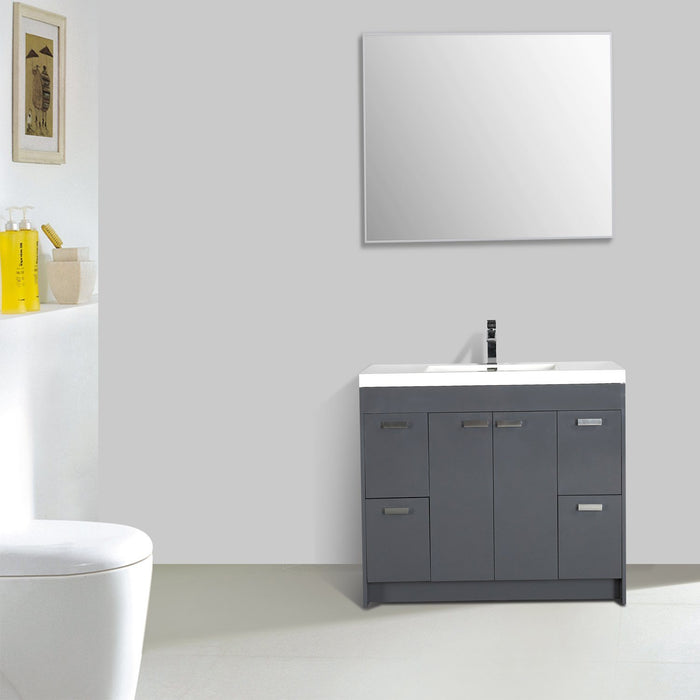 Eviva Lugano 48" Modern Bathroom Vanity with White Integrated Acrylic Sink