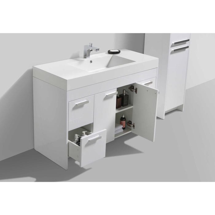 Eviva Lugano 48" Modern Bathroom Vanity with White Integrated Acrylic Sink