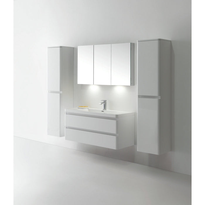 Eviva Glazzy 48" Wall Mount Modern Bathroom Vanity with Single Sink High Glossy White