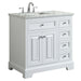 Eviva Monroe 36 in. Bathroom Vanity with White Carrara Marble Top & White Undermount Porcelain Sink