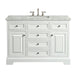 Eviva Monroe 42 in. Bathroom Vanity with White Carrara Marble Top & White Undermount Porcelain Sink