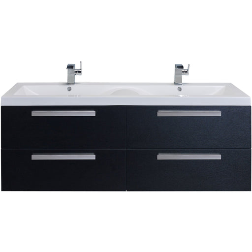 Eviva Surf 57" Modern Bathroom Vanity Set with Integrated White Acrylic Double Sink