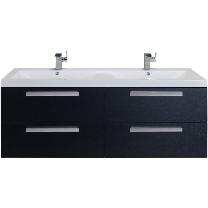 Eviva Surf 57" Modern Bathroom Vanity Set with Integrated White Acrylic Double Sink