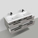 Eviva Surf 57" Modern Bathroom Vanity Set with Integrated White Acrylic Double Sink