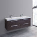 Eviva Surf 57" Modern Bathroom Vanity Set with Integrated White Acrylic Double Sink