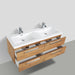 Eviva Surf 57" Modern Bathroom Vanity Set with Integrated White Acrylic Double Sink