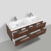 Eviva Surf 57" Modern Bathroom Vanity Set with Integrated White Acrylic Double Sink