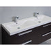 Eviva Surf 57" Modern Bathroom Vanity Set with Integrated White Acrylic Double Sink