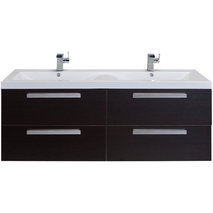 Eviva Surf 57" Modern Bathroom Vanity Set with Integrated White Acrylic Double Sink