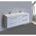 Eviva Surf 57" Modern Bathroom Vanity Set with Integrated White Acrylic Double Sink