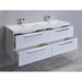 Eviva Surf 57" Modern Bathroom Vanity Set with Integrated White Acrylic Double Sink