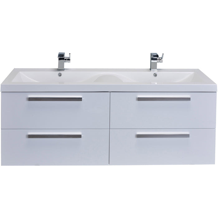 Eviva Surf 57" Modern Bathroom Vanity Set with Integrated White Acrylic Double Sink