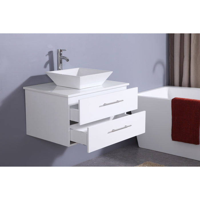 Eviva Totti Wave 24-Inch Modern Bathroom Vanity With Counter-Top And Sink