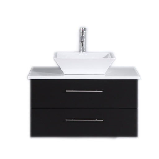 Eviva Totti Wave 30-Inch Modern Bathroom Vanity With Counter-Top And Sink