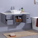 Eviva Totti Wave 48-Inch Modern Bathroom Vanity With Counter-Top And Sink