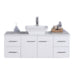 Eviva Totti Wave 48-Inch Modern Bathroom Vanity With Counter-Top And Sink