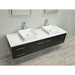 Eviva Totti Wave 72 inch Modern Double Sink Bathroom Vanity With Counter-Top And Double Sinks
