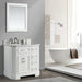 Eviva Glory 36" Bathroom Vanity with Carrara Marble Counter-top and Porcelain Sink
