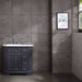 Eviva Glory 42" Bathroom Vanity with Carrara Marble Counter-top and Porcelain Sink