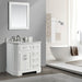 Eviva Glory 42" Bathroom Vanity with Carrara Marble Counter-top and Porcelain Sink